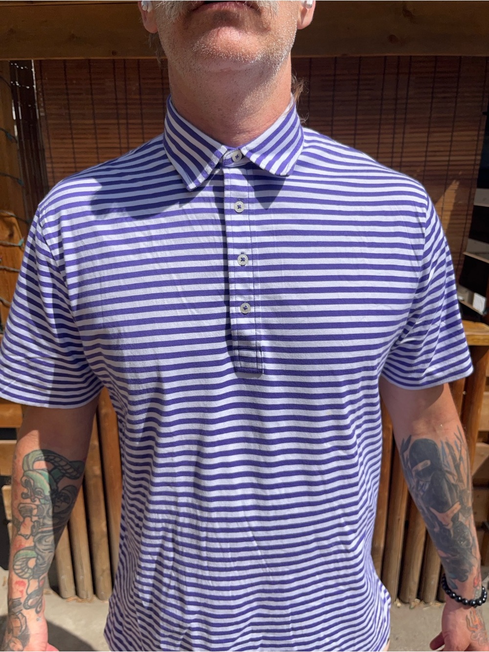 Vintage 90s Polo Golf Ralph Lauren Purple Pin Stripe Polo